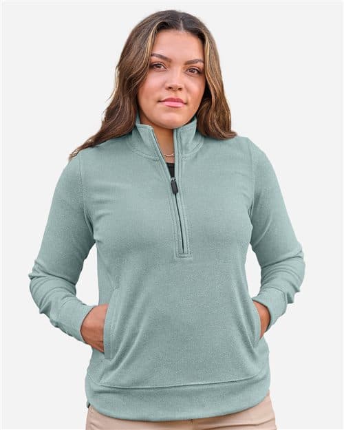 J. America Women's Element Fleece Quarter-Zip Sweatshirt