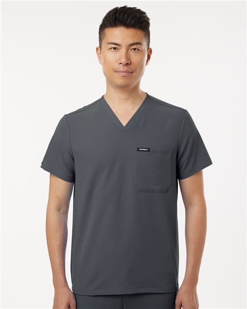 Jaanuu Men's Holmes Everyday 1-Pocket Scrub V-Neck Top