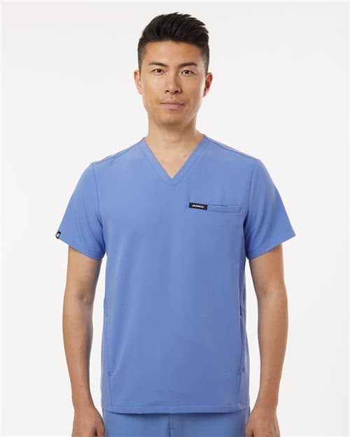 Jaanuu Men's Platt 3-Pocket Scrub V-Neck Top