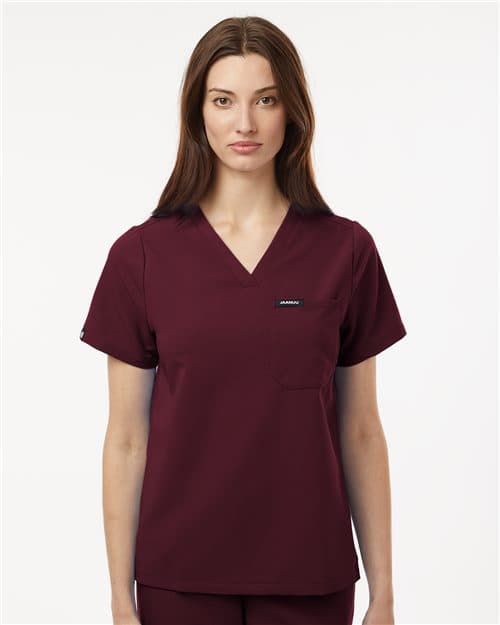 Jaanuu Women's Rhena Essential 1-Pocket Scrub V-Neck Top
