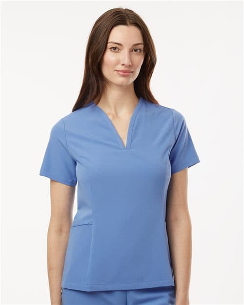 Jaanuu Women's Calix Fit & Flare Scrub V-Neck Top