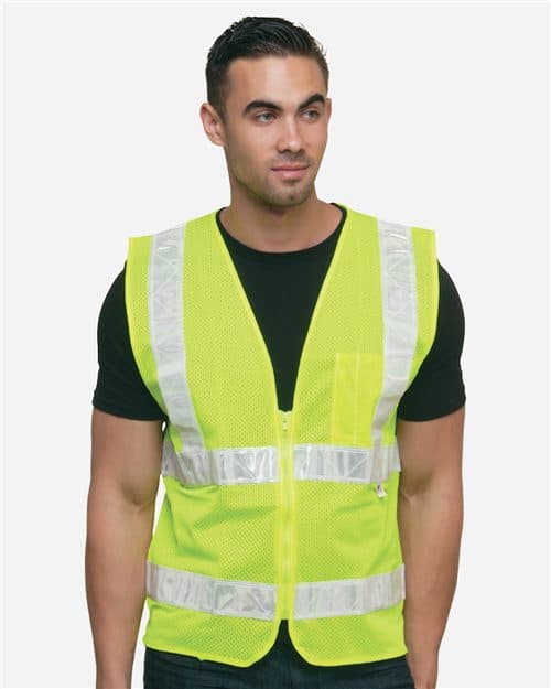Bayside Unisex USA-Made Mesh Safety Vest