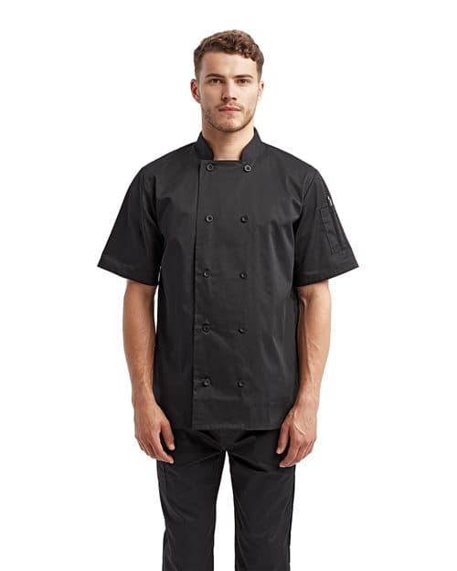 Artisan Collection by Reprime Unisex Short Sleeve Recycled Chef Coat