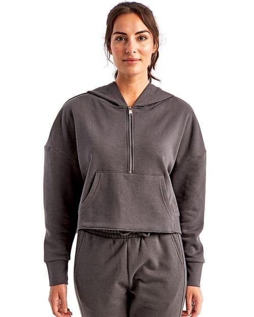 TriDri Women's Alice Half-Zip Hooded Sweatshirt
