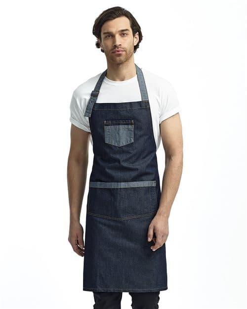 Artisan Collection by Reprime Domain Contrast Denim Bib Apron