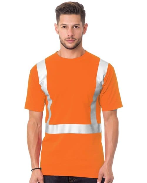 Bayside Unisex USA-Made 50/50 High Visibility Pocket T-Shirt