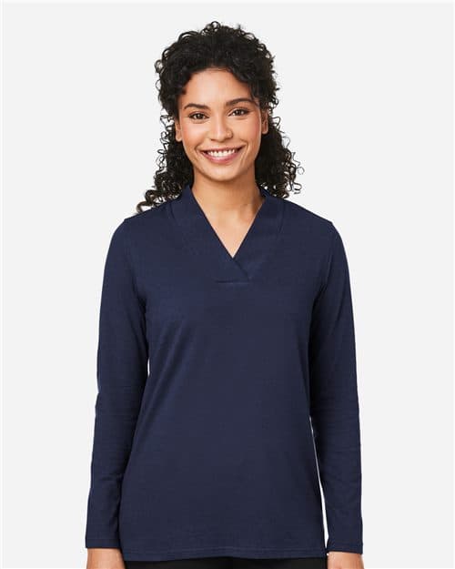 Devon & Jones Women's Raleigh Shawl Collar Knit Top