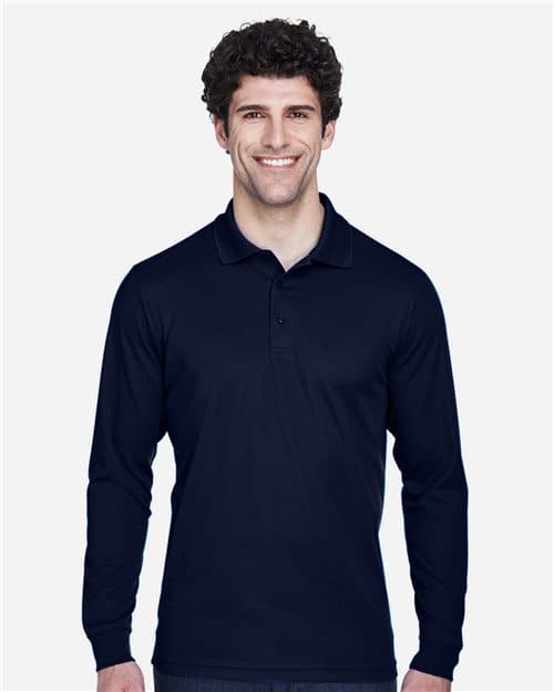 CORE365 Men's Tall Pinnacle Performance Long Sleeve Piqué Polo