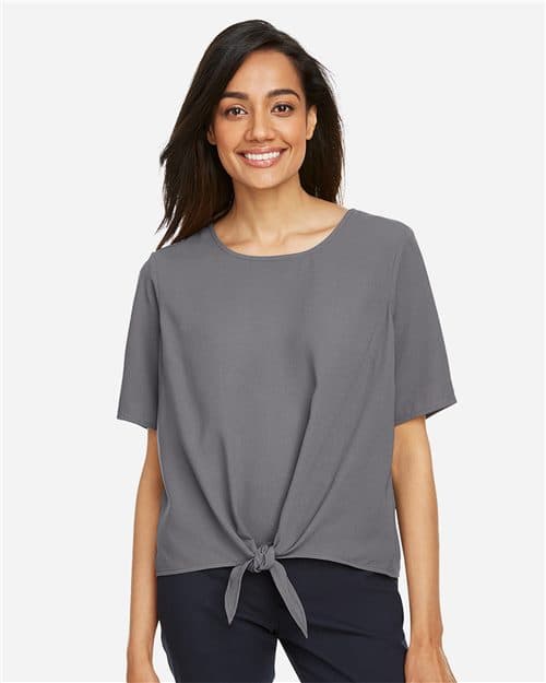 Devon & Jones Women's Perfect Fit™ Tie Front Blouse