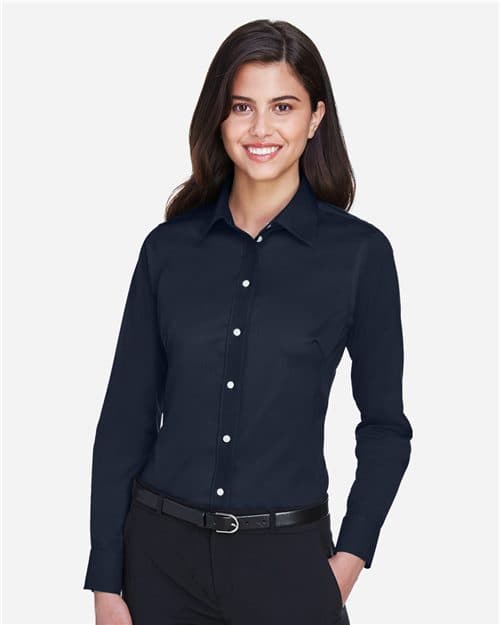 Devon & Jones Women's Crown Collection® Solid Stretch Twill Woven Dress Shirt