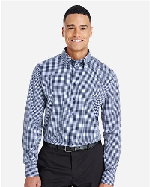 Devon & Jones Men's CrownLux Performance® Tonal Mini Check Woven Dress Shirt