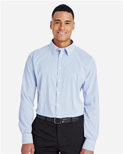 Devon & Jones Men's CrownLux Performance® Micro Windowpane Woven Dress Shirt
