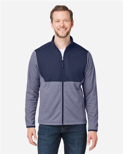 CORE365 Men's Venture Heathered Stripe Hybrid Jacket