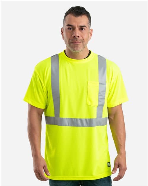 Berne Apparel Men's Tall Hi-Vis Class 2 Performance T-Shirt