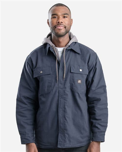 Berne Apparel Men's Throttle Hooded Shirt Jacket