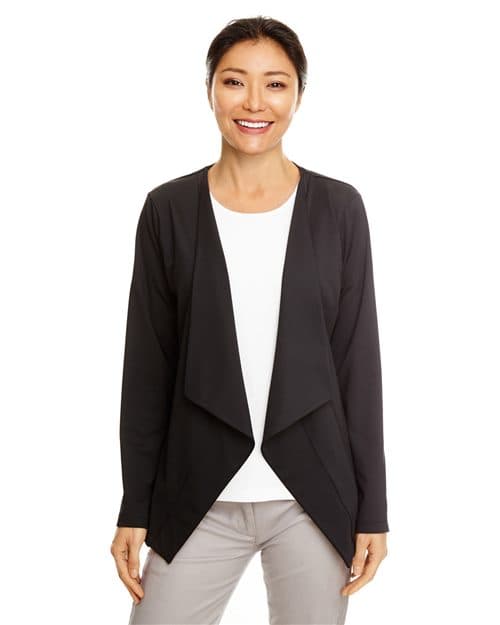 Devon & Jones Women's Perfect Fit™ Draped Open Cardigan Blazer