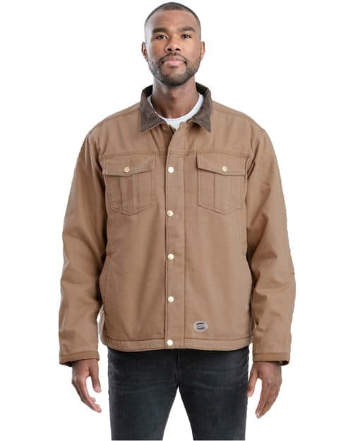 Berne Apparel Men's Tall Vintage Washed Sherpa-Lined Work Jacket