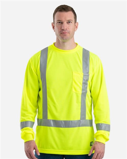 Berne Apparel Men's Tall Hi-Vis Class 3 Performance T-Shirt