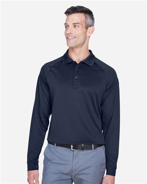 Harriton Men's Advantage Long Sleeve Tactical Polo