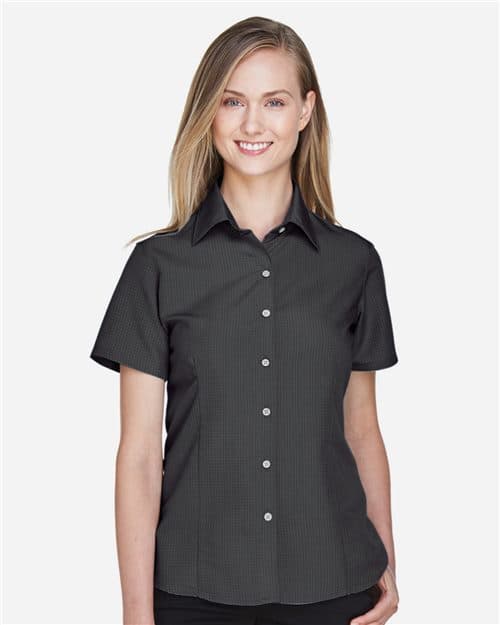 Harriton Women's Barbados Textured Camp Shirt