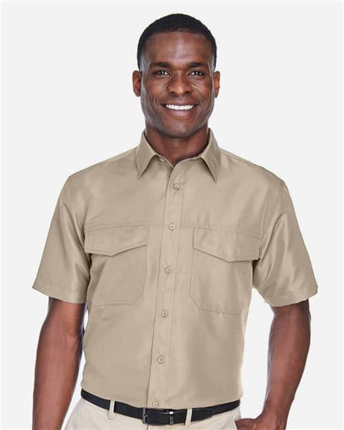Harriton Men's Key West Short Sleeve Performance Staff Shirt