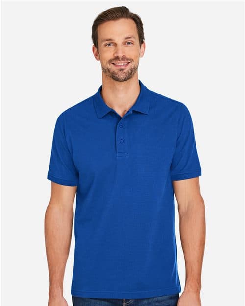 Harriton Men's Valiant Cotton Snag Protect Polo