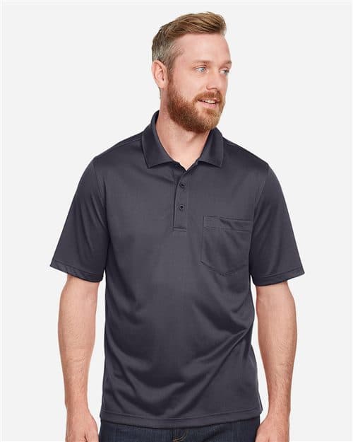 Harriton Men's Advantage Snag Protection Plus IL Pocket Polo