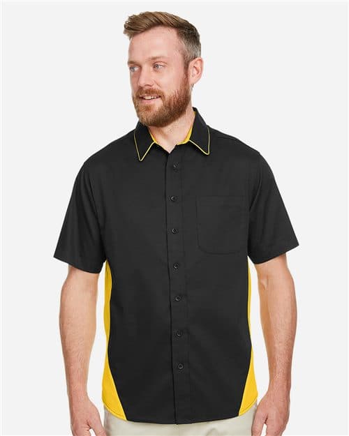 Harriton Men's Flash IL Colorblock Shirt