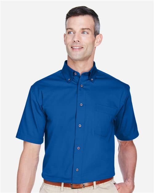 Harriton Men's Easy Blend™ Twill Dress Shirt with Stain-Release