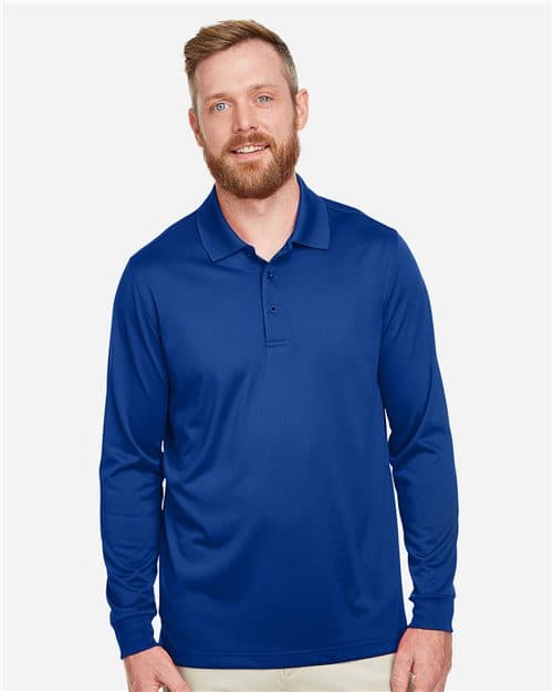 Harriton Men's Advantage Snag Protection Plus IL Long Sleeve Polo