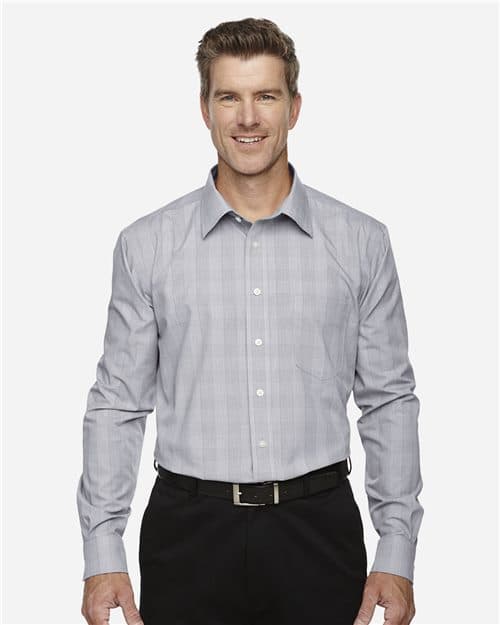 Devon & Jones Men's Crown Collection® Glen Plaid Woven Dress Shirt