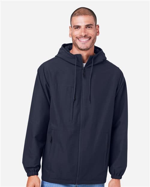 Harriton Unisex Flex Twill Hooded Jacket