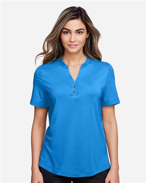 North End Women's JAQ Snap-Up Stretch Performance Polo