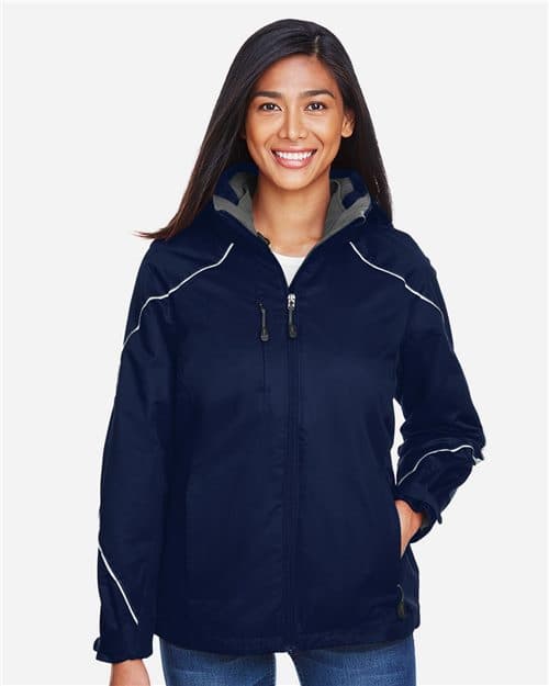 North End Women's Angle 3-in-1 Jacket with Bonded Fleece Liner