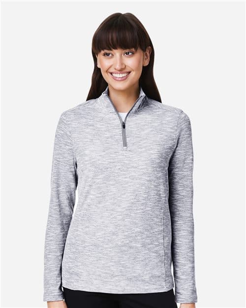 North End Women's Eclipse Jacquard Quarter-Zip Pullover