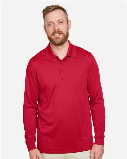 Harriton Men's Tall Advantage Long Sleeve Snag Protection Plus IL Polo