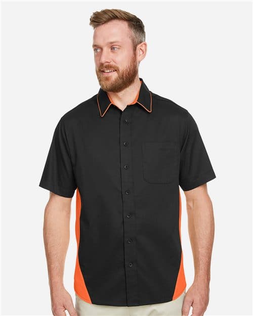 Harriton Men's Tall Flash IL Colorblock Shirt