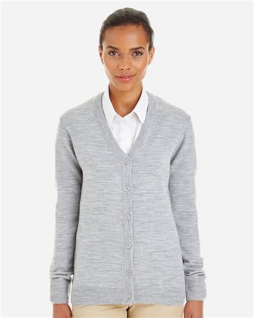 Harriton Women's Pilbloc V-Neck Button Cardigan Sweater