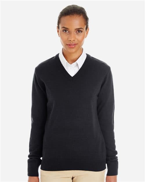 Harriton Women's Pilbloc V-Neck Sweater