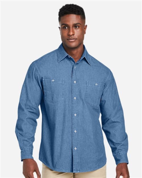 Harriton Unisex Denim Shirt Jacket