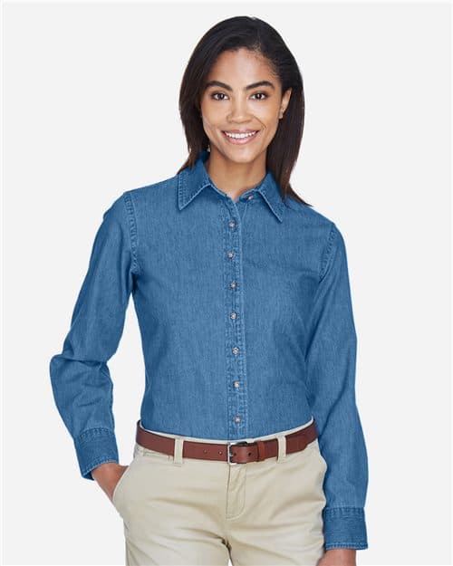 Harriton Women's Denim Shirt