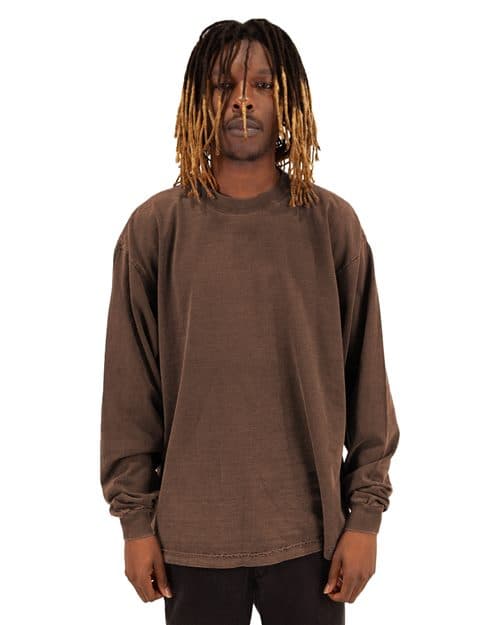 Shaka Wear Unisex Max Heavyweight Garment-Dyed Long Sleeve Tee