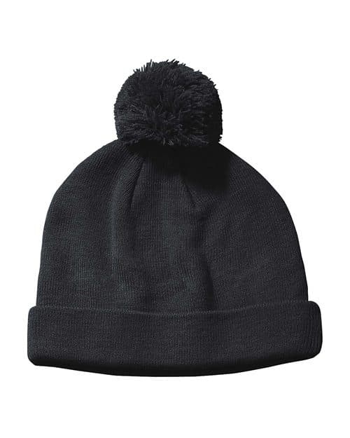 Big Accessories Pom Cuffed Beanie