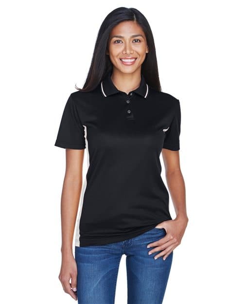 UltraClub Women's Cool & Dry Sport Two-Tone Polo