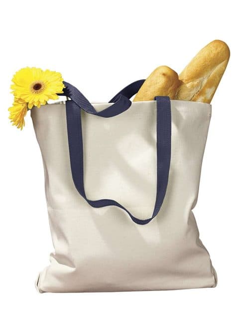 BAGedge Canvas Tote with Contrast-Color Handles