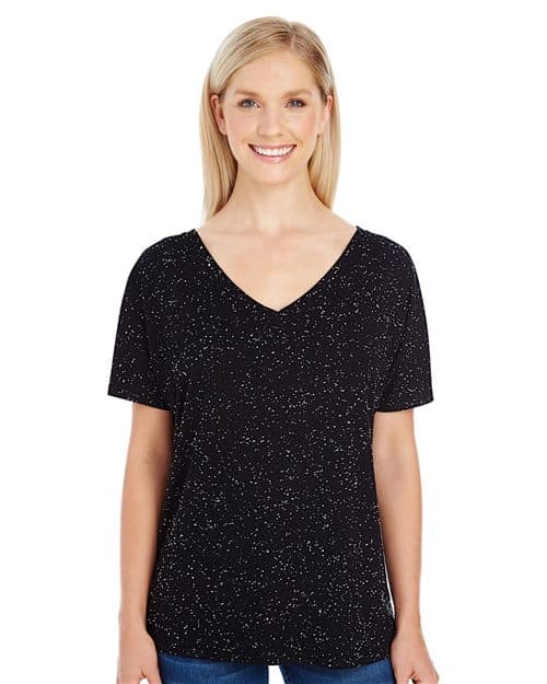 Threadfast Apparel Women's Tri-Blend Fleck V-Neck T-Shirt