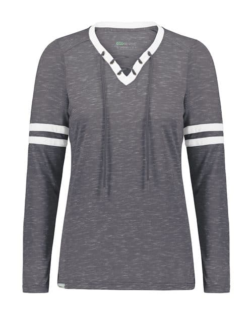 Holloway Women's Eco Revive™ Monterey Long Sleeve V-Neck T-Shirt