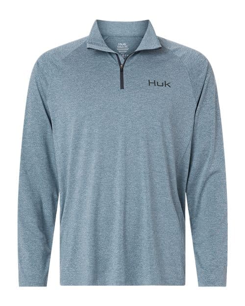 HUK Men's Airweight Heather Quarter-Zip Pullover