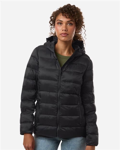 Weatherproof Women's Lightweight Poly-filled Hooded Puffer Jacket