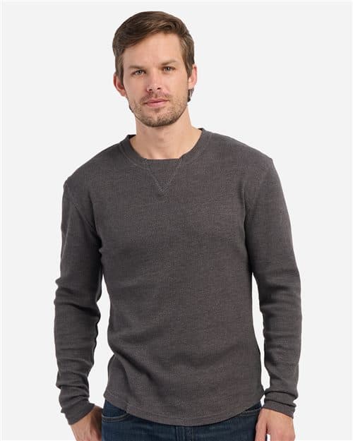 Boxercraft Men's Waffle Knit Long Sleeve T-Shirt